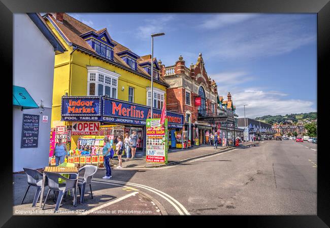 Minehead Strand Framed Print by Rob Hawkins