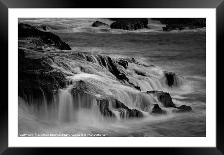 Love on the Rocks (monochrome) Framed Mounted Print by Duncan Spence