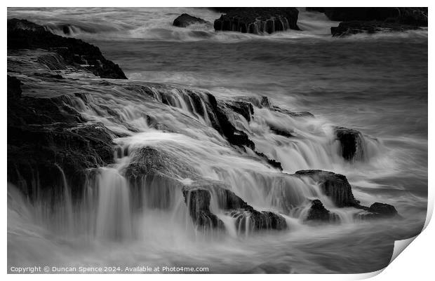 Love on the Rocks (monochrome) Print by Duncan Spence