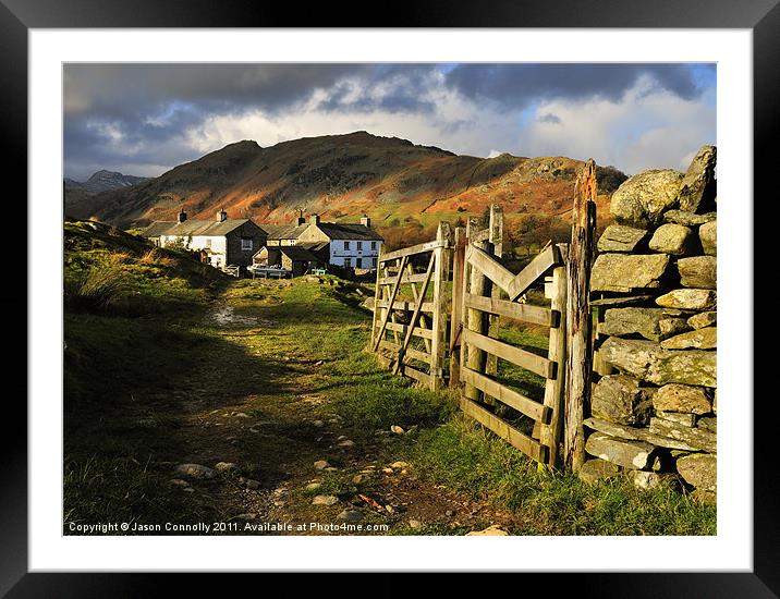 The farmers path, Cumbria Framed Mounted Print by Jason Connolly