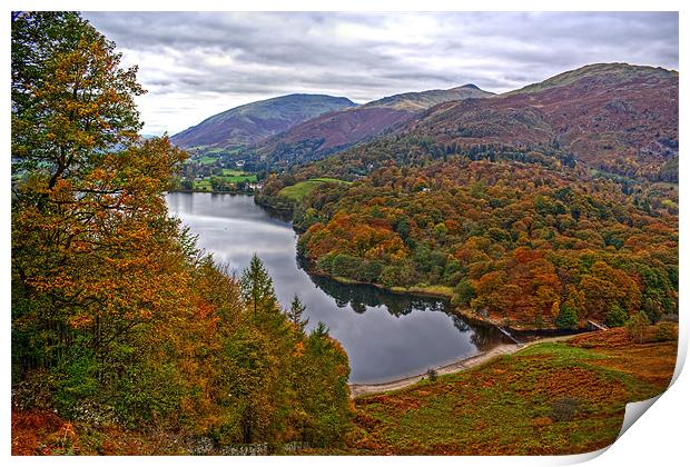 Overlooking Grasmere Print by Roger Green