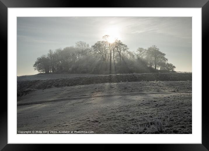 Winter at Wittenham Clumps Framed Mounted Print by Philip King