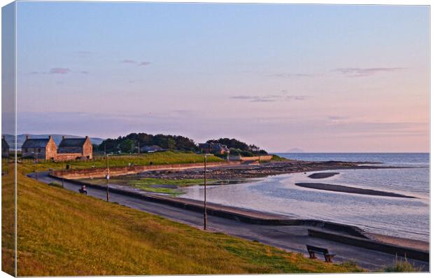 Prestwick shorefront and promenade Canvas Print by Allan Durward Photography