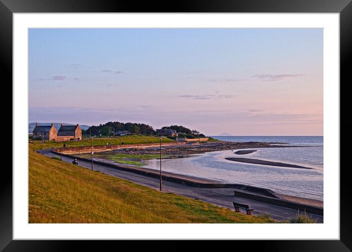 Prestwick shorefront and promenade Framed Mounted Print by Allan Durward Photography