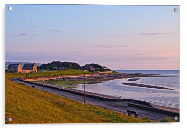 Prestwick shorefront and promenade Acrylic by Allan Durward Photography
