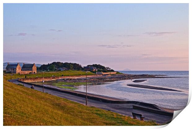 Prestwick shorefront and promenade Print by Allan Durward Photography