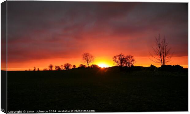 Sky sun Canvas Print by Simon Johnson