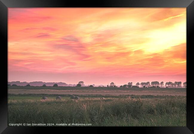 Norfolk Sunset Framed Print by Ian Donaldson