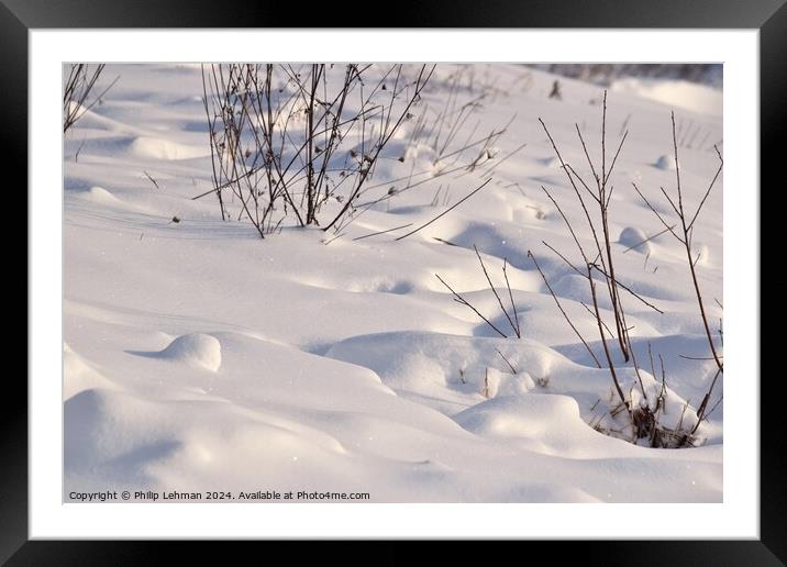 Snow Covered Hill 2B Framed Mounted Print by Philip Lehman