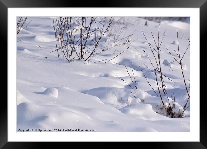 Snow Covered Hill 2A Framed Mounted Print by Philip Lehman