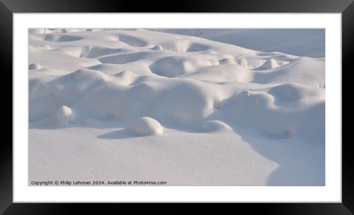 Snow Drift  Framed Mounted Print by Philip Lehman
