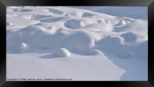 Snow Drift 2A Framed Print by Philip Lehman