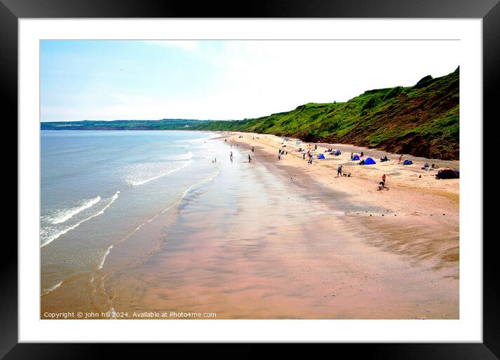 Muston sands, Filey, Yorkshire, UK. Framed Mounted Print by john hill