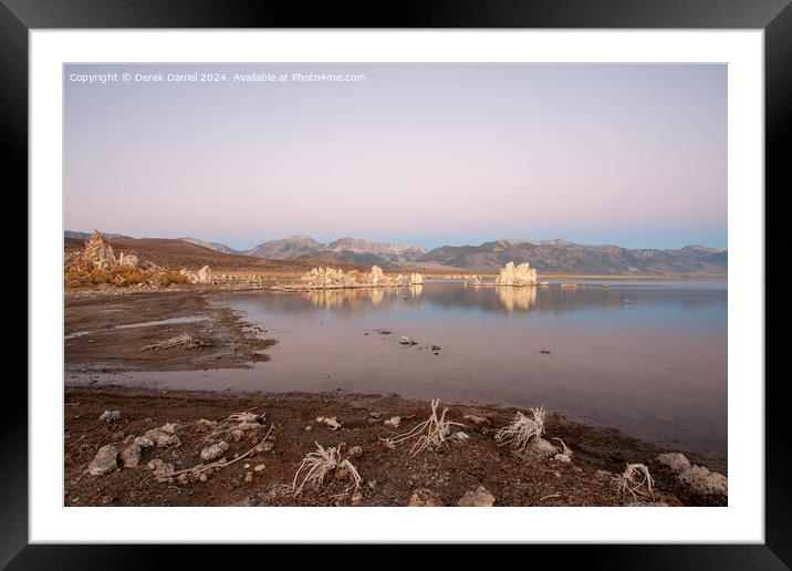 Sunset at Mono Lake Framed Mounted Print by Derek Daniel