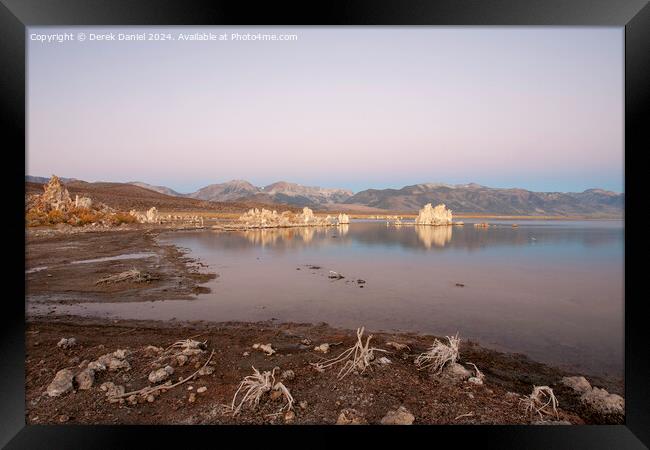 Sunset at Mono Lake Framed Print by Derek Daniel