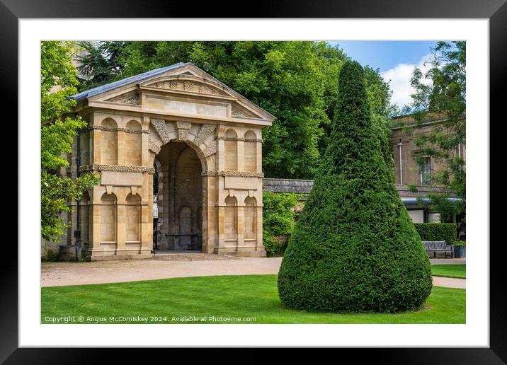 Danby Gateway Oxford Botanic Garden Framed Mounted Print by Angus McComiskey