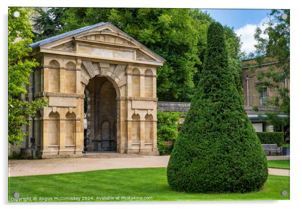 Danby Gateway Oxford Botanic Garden Acrylic by Angus McComiskey