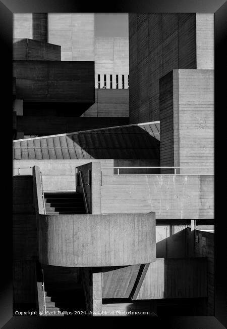 Brutalism  (National Theatre #1) Framed Print by Mark Phillips