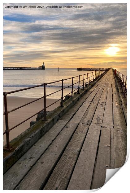 January sunrise at the mouth of the River Blyth -  Print by Jim Jones