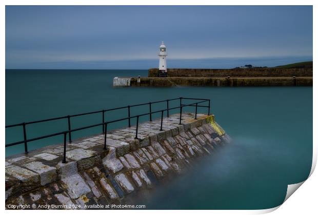 Mevagissey Lighthouse LE.   Print by Andy Durnin