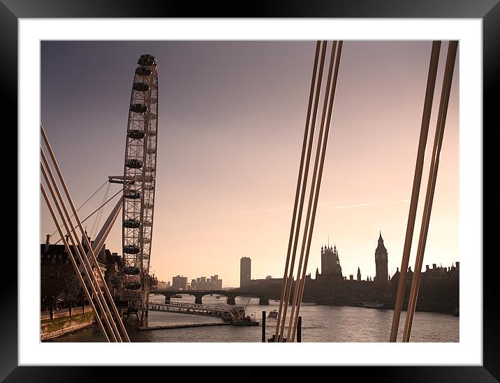 London Eye Framed Mounted Print by david harding