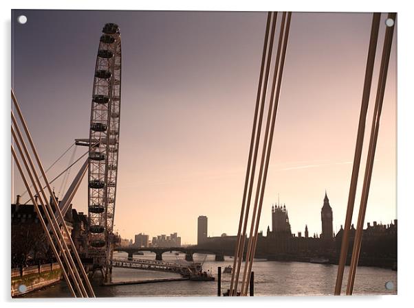 London Eye Acrylic by david harding