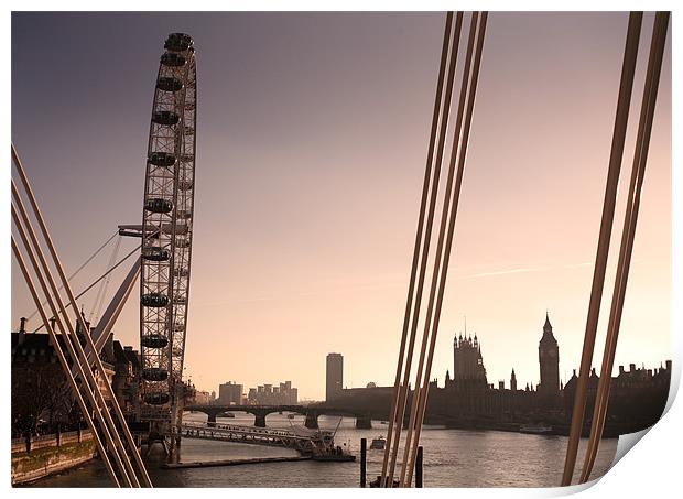 London Eye Print by david harding