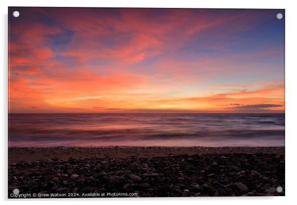 Beach sunrise. Acrylic by Drew Watson