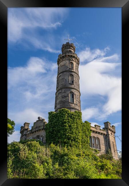 Nelson Monument In Edinburgh Framed Print by Artur Bogacki