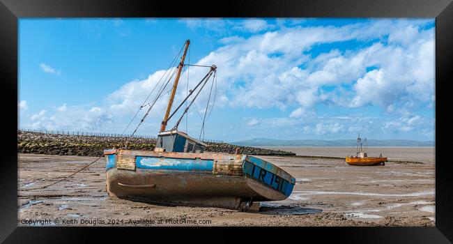 Shrimpers in Morecambe Bay Framed Print by Keith Douglas