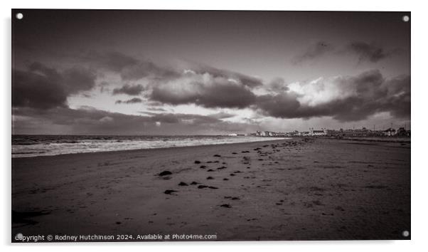 Ayr Beach in winter Acrylic by Rodney Hutchinson