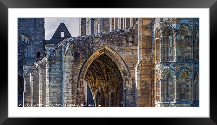 Elgin Cathedral Elgin Morayshire Scotland Sunlight Arch Study Framed Mounted Print by OBT imaging