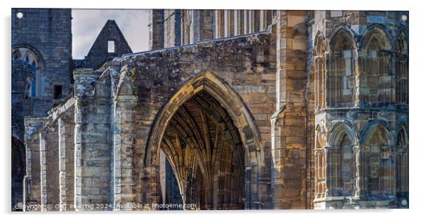 Elgin Cathedral Elgin Morayshire Scotland Sunlight Arch Study Acrylic by OBT imaging