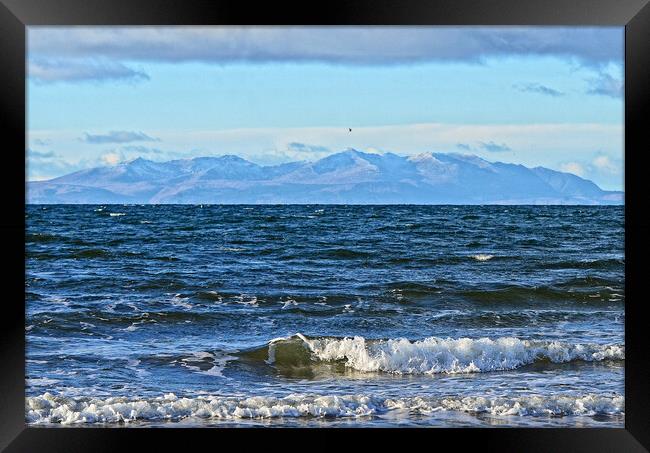 Isle of Arran mountains in winter sunshine Framed Print by Allan Durward Photography