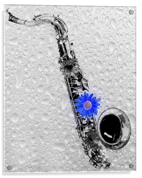 Playin The Blues Acrylic by Louise Godwin