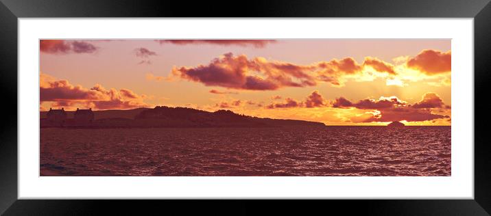 Scottish coastal sunset, Prestwick, Ayrshire. Framed Mounted Print by Allan Durward Photography