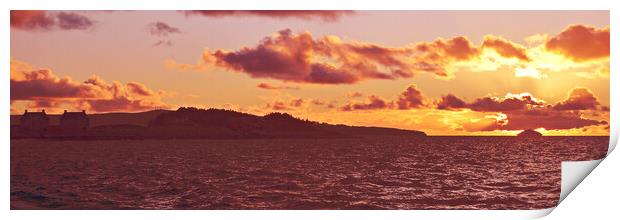 Scottish coastal sunset, Prestwick, Ayrshire. Print by Allan Durward Photography