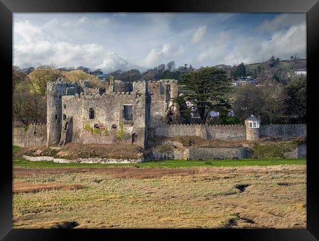 Laugharne Castle, Carmarthenshire, Wales. Framed Print by Colin Allen