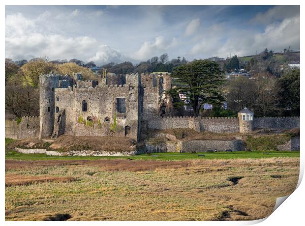 Laugharne Castle, Carmarthenshire, Wales. Print by Colin Allen