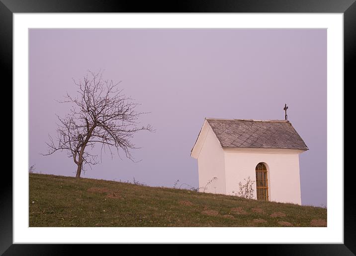 The chapel on the hill Framed Mounted Print by Ian Middleton