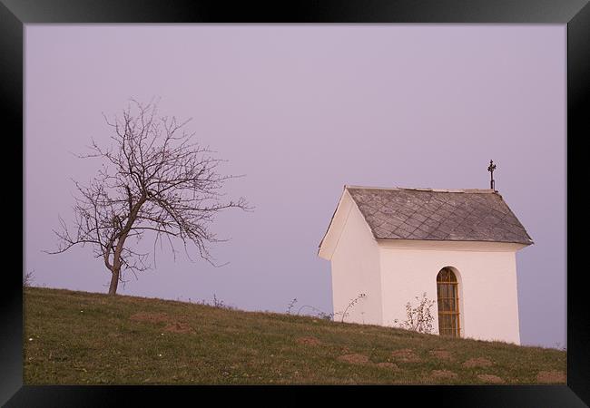 The chapel on the hill Framed Print by Ian Middleton