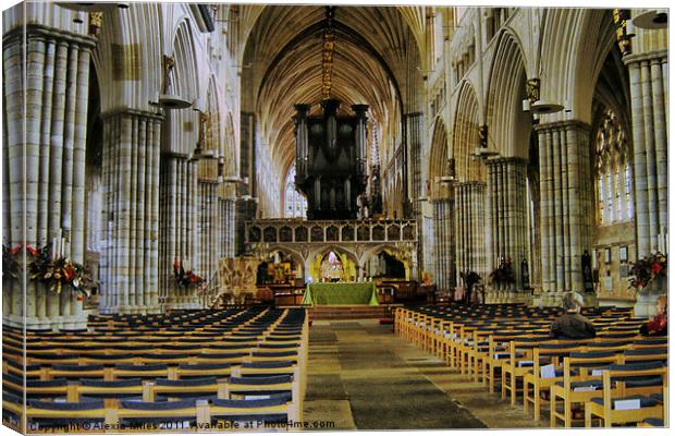 Exeter Cathedral Canvas Print by Alexia Miles