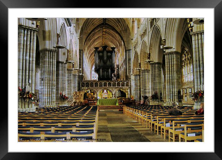 Exeter Cathedral Framed Mounted Print by Alexia Miles