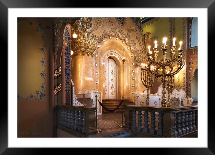 Synagogue bimah side view Framed Mounted Print by Dejan Travica