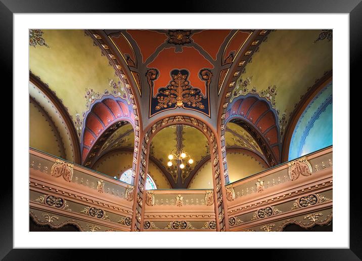 The vaults of the Subotica synagogue Framed Mounted Print by Dejan Travica