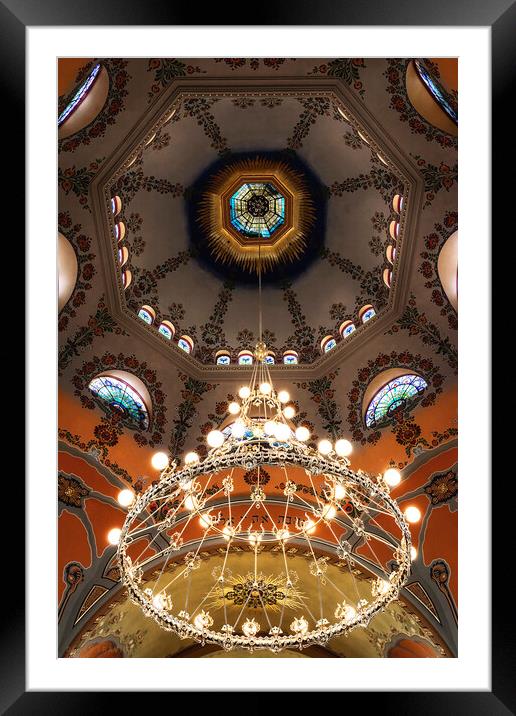 Chandelier in the Subotica synagogue Framed Mounted Print by Dejan Travica