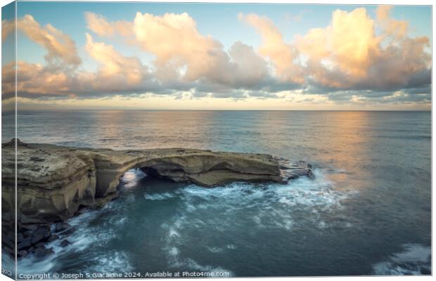 An Arch and A Sunrise Canvas Print by Joseph S Giacalone