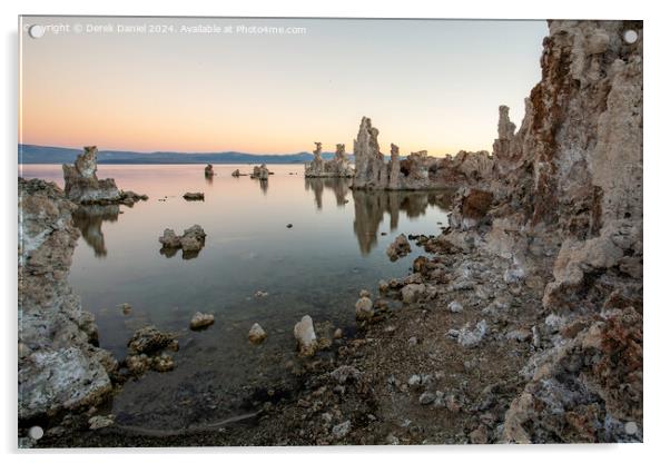 Sunrise At Mono Lake Acrylic by Derek Daniel