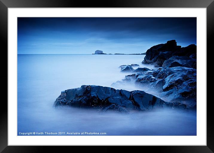 Blue Bass Rock Framed Mounted Print by Keith Thorburn EFIAP/b