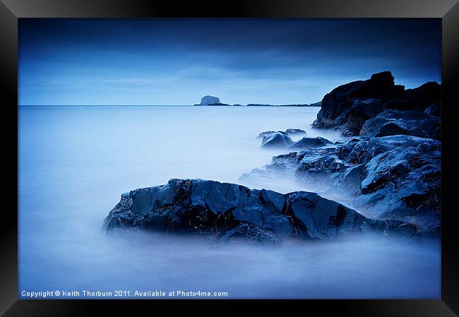 Blue Bass Rock Framed Print by Keith Thorburn EFIAP/b